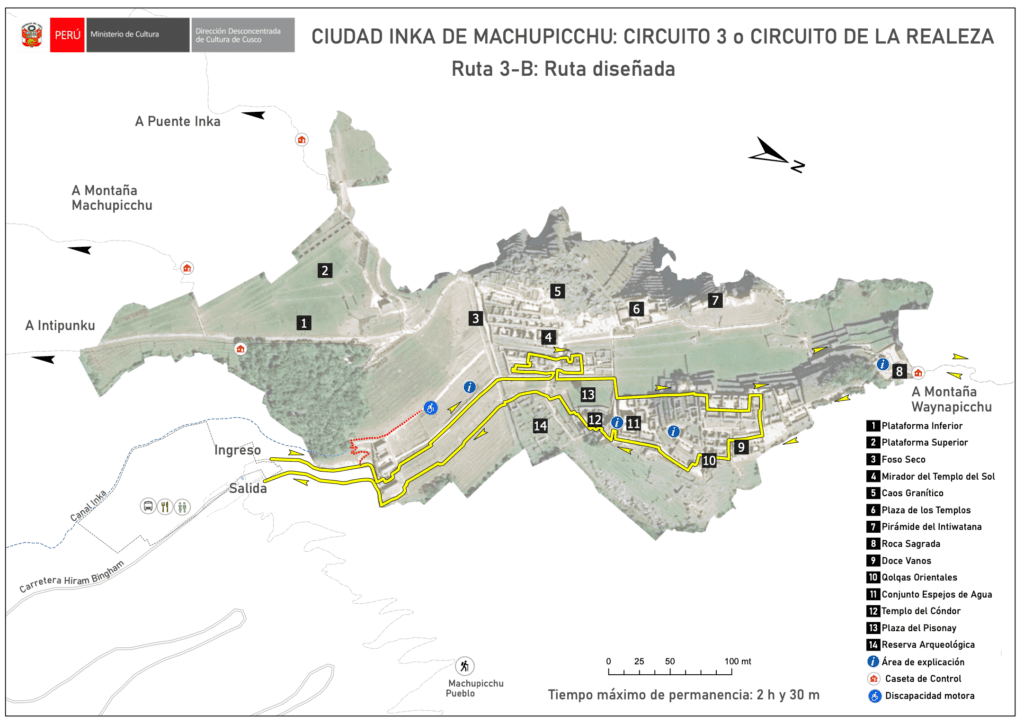 machu picchu map for circuit 3